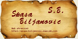 Spasa Biljanović vizit kartica